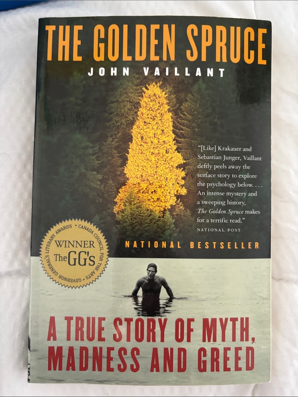 The Golden Spruce Book Cover Print - Yellow Tree Artwork